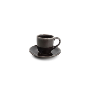Artisan Tasse 22cl+Untertasse 15cm - schwarz